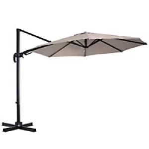 Outsunny Umbrella 840-122 Aluminum, Metal, Polyester Khaki