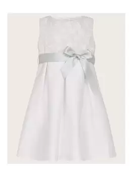 Monsoon Baby Girls Anika High Low Bridesmaid Dress - Ivory, Ivory, Size 3-6 Months