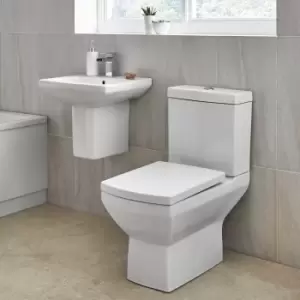 Tabor Close Coupled Toilet and Semi Pedestal Basin Suite