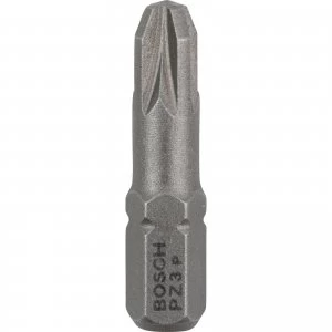 Bosch Extra Hard Pozi Screwdriver Bit PZ3 25mm Pack of 3