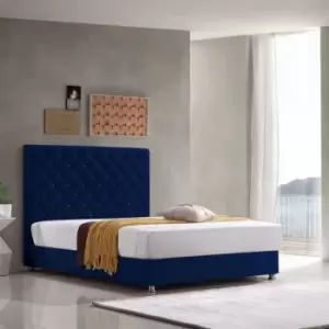 Marina Bed Single Plush Velvet Blue