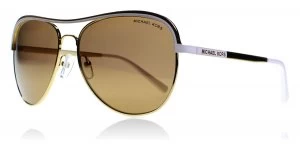 Michael Kors Vivianna I Sunglasses Gold / White 11122T Polariserade 58mm