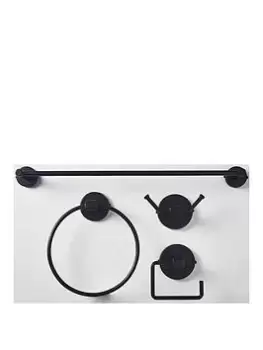 Our House 4 Piece Bathroom Fittings Set - Black