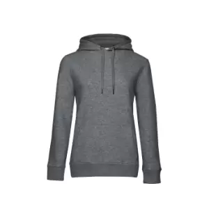 B&C Womens/Ladies Queen Hoody (S) (Heather Mid Grey)