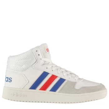 adidas Hoops 2.0 Mid Mens Trainers - Wht/Blue/Red