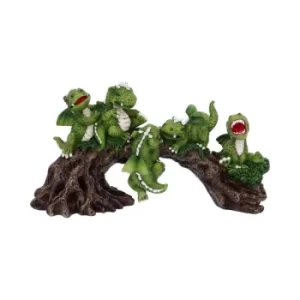 Daring Dragonlings Green Baby Dragons on Branch Figurine