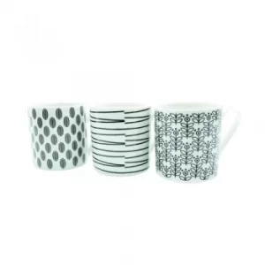 Quality 12oz Black and White Mugs Designs may vary Pack of 12 P1160119