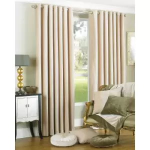 Riva Home Wellesley Ringtop Curtains (90x90 (229x229cm)) (Natural)