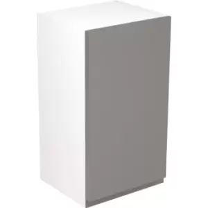 Kitchen Kit Flatpack J-Pull Kitchen Cabinet Wall Unit Super Gloss 400mm in Dust Grey MFC