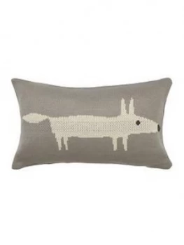 Scion Mr Fox Cushion In Silver