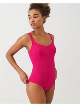 Speedo Sculpture Contourlustre Swimsuit - Magenta