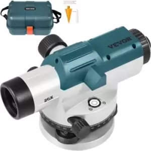 VEVOR Automatic Optical Level, 26X, 40?mm Aperture Auto Level Kit with Magnetic Dampened Compensator and Transport Lock, Height Distance Angle Measuri