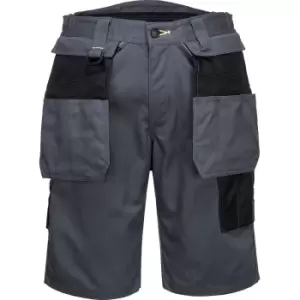 Portwest PW3 Mens Holster Work Shorts Grey / Black 38"