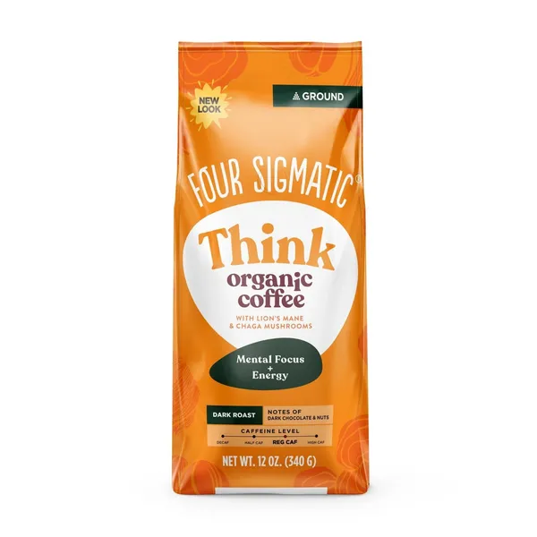 Four Sigmatic Lion's Mane and Chaga Mushrooms Think Ground Coffee 340g