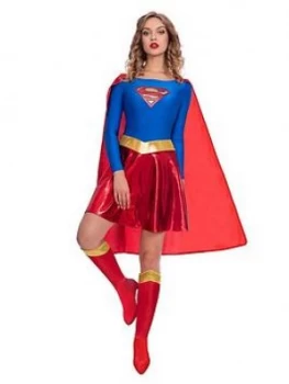 DC Super Hero Girls Womens Supergirl Costume, One Colour, Size 8-10, Women