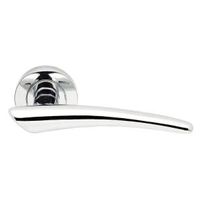 Jedo Horn Door Handle on Round Rose