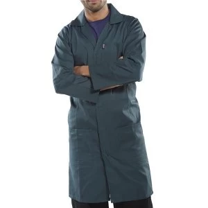 Click Workwear Poly Cotton Warehouse Coat 50" Spruce Green Ref