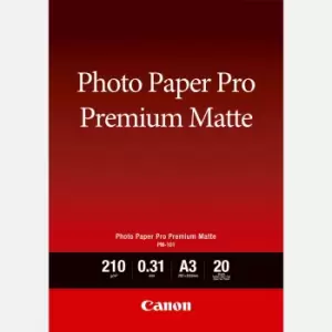 Canon PM-101 Premium Matte Photo Paper A3 - 20 Sheets