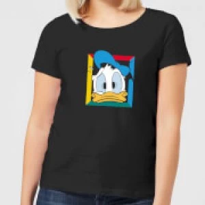 Disney Donald Face Womens T-Shirt - Black