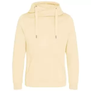 Awdis Unisex Adult Crossover Collar Hoodie (M) (Vanilla)