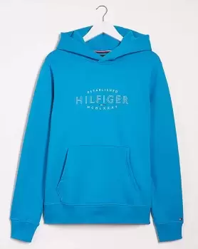 Tommy Hilfiger Blue Curve Logo Hoodie