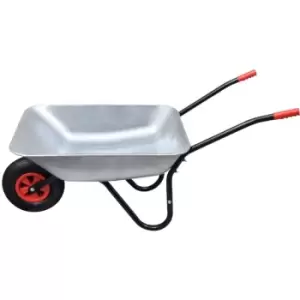 Gardening Tool Wheelbarrow Single Wheel 80 l Vidaxl Silver