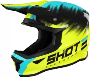 Shot Furious Versus Kids Motocross Helmet, green-yellow Size M green-yellow, Size M