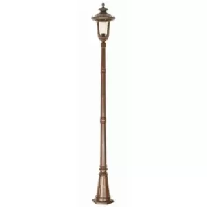 Outdoor IP44 1 Bulb Lamp Post Rusty Bronze Patina LED E27 100W