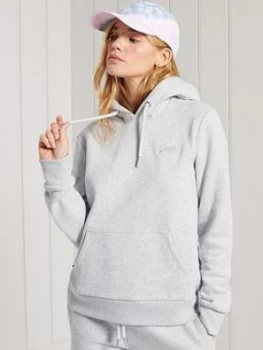 Superdry Ol Classic Hood, Light Grey Marl, Size 8, Women