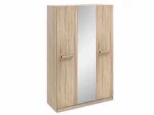 Harmony Hampton Oak 3 Door 1 Mirror Tall Triple Wardrobe Flat Packed