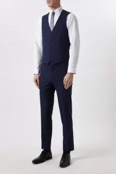 Tailored Fit Navy Marl Waistcoat