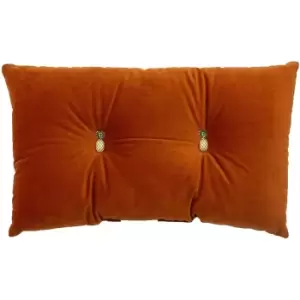 Paoletti Pineapple Filled Cushion (One Size) (Rust)