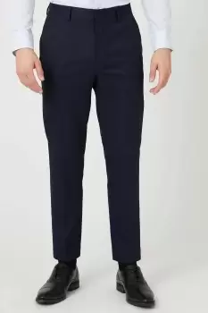 Mens Skinny Fit Navy Fine Stripe Suit Trousers