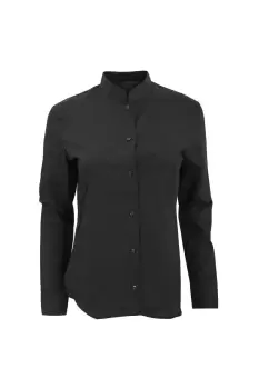 Long Sleeve Mandarin Collar Shirt