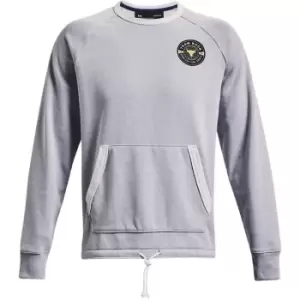 Under Armour Project Rock Terry Crew Sweatshirt Mens - Grey