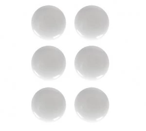 Wickes Ceramic Door Knob - White 37mm Pack of 6