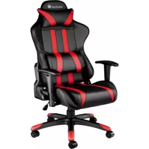 Gaming chair premium - office chair, computer chair, ergonomic chair - black/red - black/red