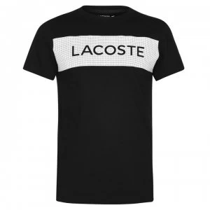 Lacoste Rubber Logo T Shirt - Black 258