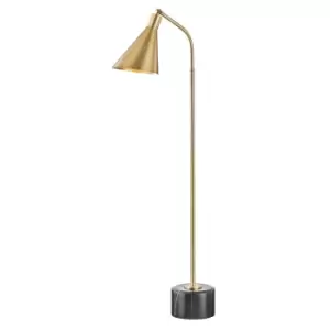 Stanton 1 Light Floor Lamp Brass, Metal