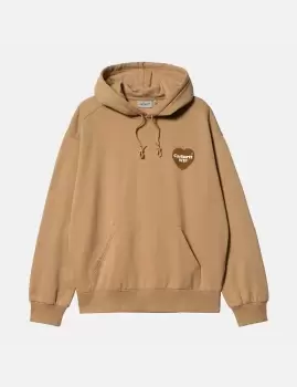 Carhartt-WIP Heart Patch Hooded Sweatshirt - Dusty Hamilton Brown