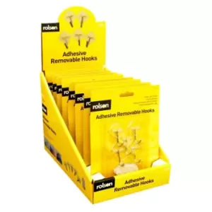 Rolson Adhesive Removable Hooks, 35 x 31mm