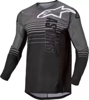 Alpinestars Techstar Graphite Motocross Jersey, black-grey, Size L, black-grey, Size L