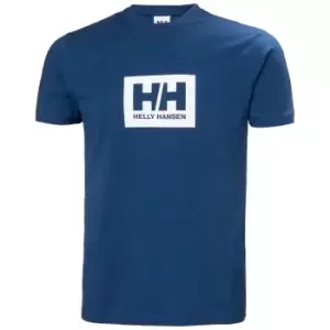 Helly Hansen Mens Hh Box Soft Cotton Tshirt Blue XL