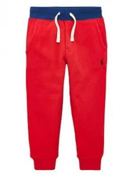 Ralph Lauren Boys Classic Cuffed Joggers - Red, Size 4 Years