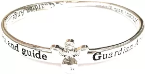 Equilibrium Silver Plated Guardian Angel Keepsake Bangle