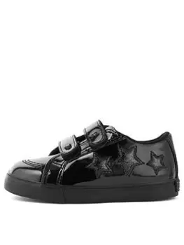 Kickers Tovni Star Patent School Shoe - Black, Size 6 Younger