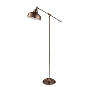 Macbeth 1 Light Floor Lamp Copper, E27