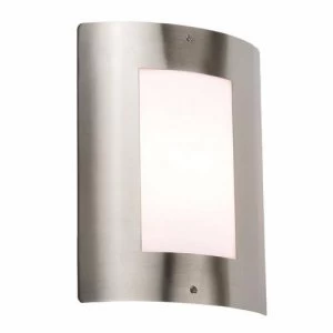 KnightsBridge 40W IP44 Edison Screw E27 Stainless Steel Outdoor Wall Light