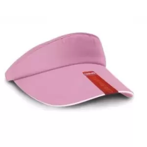 Result Headwear Unisex Herringbone Sun Visor (One size) (Pink/White)