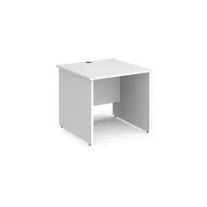 Office Desk Rectangular Desk 800mm Panel End Leg White Tops 800mm Depth Maestro 25